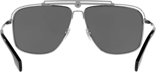 Vista 4 de Versace Man Sunglasses Gunmetal Frame, Light Grey Mirror Black Lenses, 61MM