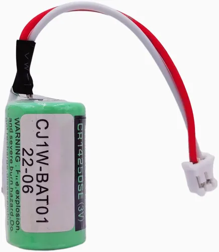 Vista 2 de (2 PCS) CJ1W-BAT01 Batería de iones de litio 3V PLC CP1H CP1L CR14250SE-R Batería de litio desechable no recargable