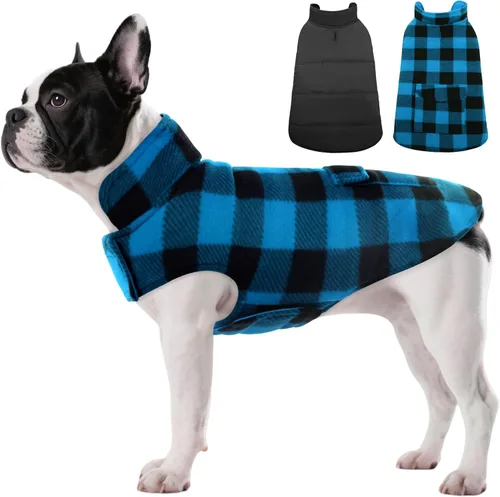 Vista 26 de ASENKU Dog Winter Coat, Reversible Dog Jacket for Small Medium Large Dogs Army Green