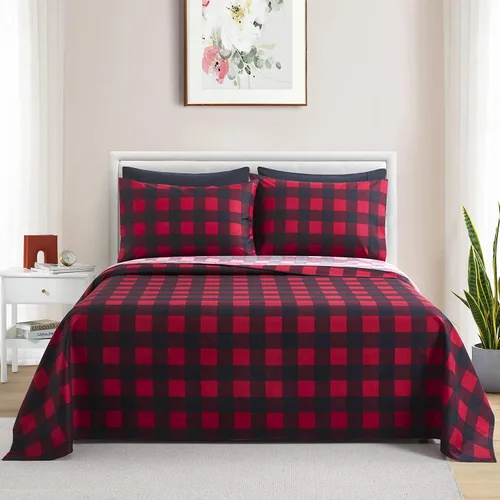 Vista 4 de Marina Decoration Ropa de cama ultra suave y sedosa con bolsillo profundo, rayón derivado de bambú para todas las estaciones, juego de sábanas de 6