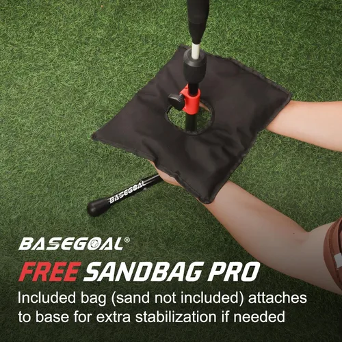 Vista 6 de Baseball Batting Tee Ball Set for Kids and Youth,with Bat & Ball Negro-Rojo B