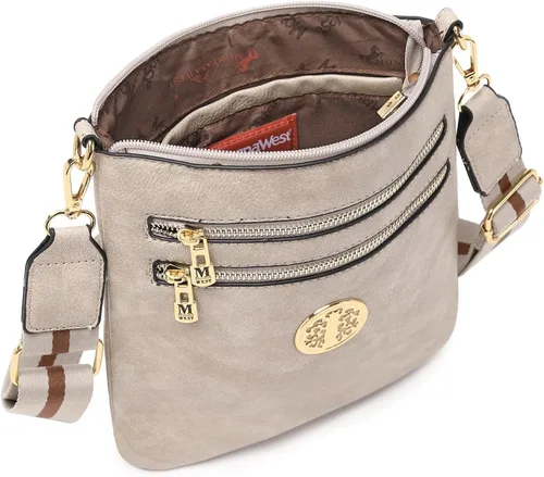 Vista 66 de Montana West Bolsos cruzados para mujer con múltiples bolsillos y correa ajustable
