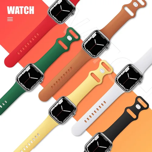 Vista 2 de Paquete de 6 correas deportivas compatibles con Apple Watch Band de 1.496 in 1.575 in 1.614 in 1.654 in 1.732 in 1.772 in 1.811 in 1.929 in