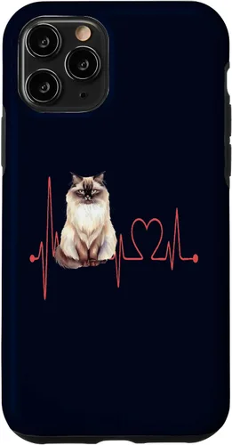 Vista 29 de Himalayan Cat Heartbeat EKG Funny I Love My Cat Case for iPhone 17