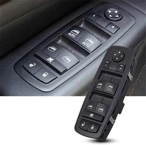 Vista 7 de Interruptor de ventana eléctrica del lado del conductor compatible con Dodge RAM 1500/2500/3500 / 3500 Quad y Crew Cab Pickup, botones automáticos
