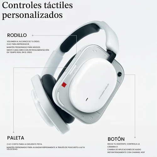 Vista 6 de Nothing Auriculares (a) Auriculares con cancelación activa de ruido adaptables 2026, auriculares inalámbricos Bluetooth 5.4 ANC con LDAC Hi-Res, 5