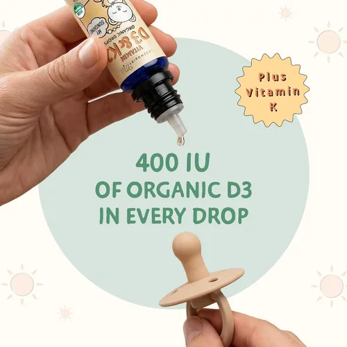 Vista 5 de Legendairy Milk Gotas líquidas orgánicas de vitamina D3 K2 para bebés, 400 UI de gotas de vitamina D para bebés para infantes – Vitamina D