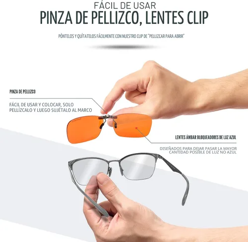 Vista 3 de Spectra479 Lentes con clip para bloquear la luz azul