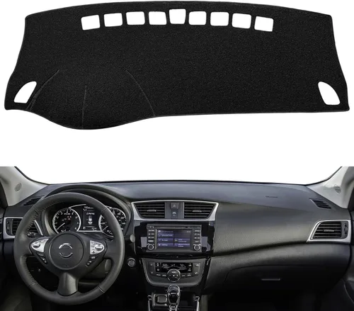 Vista 2 de Cubierta de tablero personalizada para Nissan Sentra 2013 2014 2015 2016 2017 2018 2019, protector de alfombra de tablero F72