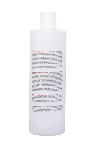 Vista 2 de Champú clarificante de queratina – Tratamiento presuavizante Champú de queratina infundido con aceite de romero orgánico – Champú de limpieza