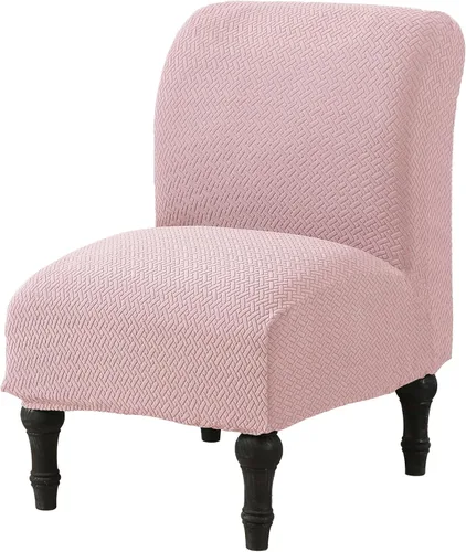 Vista 18 de MIFXIN - Funda elástica para silla sin brazos, funda protectora extraíble y lavable, para sala de estar, hogar, hotel (jacquard beige)