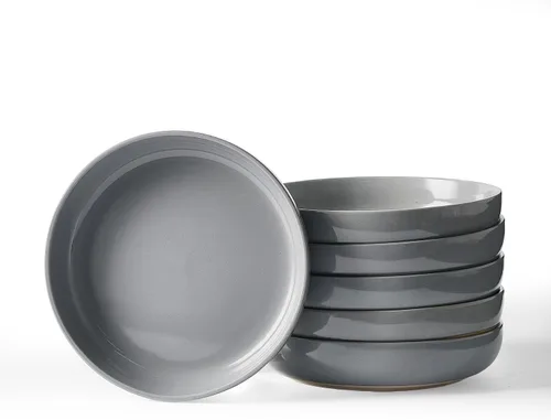 Vista 30 de famiware Milkyway - Juego de 4 cuencos para pasta, 33 onzas, hilo beige