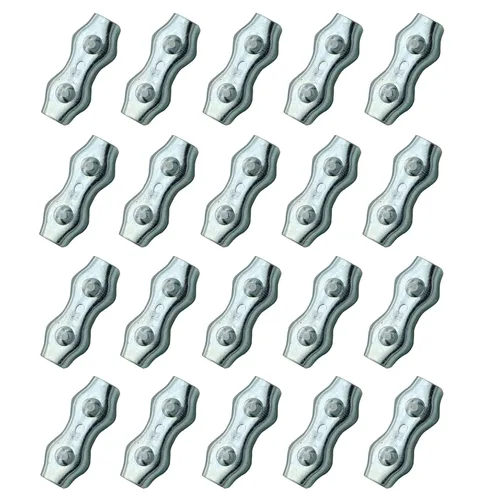 Vista 4 de Conectores de cuerda polivinílicos M5, conectores de acero galvanizados empalmador de alambres para alambres eléctricos de las cercas (10)
