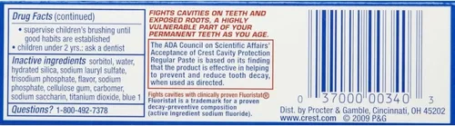 Vista 7 de Crest Cavity Protection Pasta de dientes regular, tamaño de viaje, 0.85 oz (24 g) - Paquete de 10