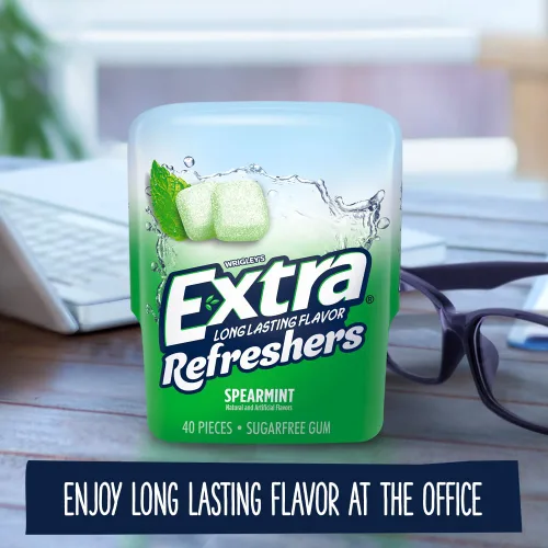 Vista 6 de EXTRA Chicle de menta verde Refreshers, 40 unidades (paquete de 6)