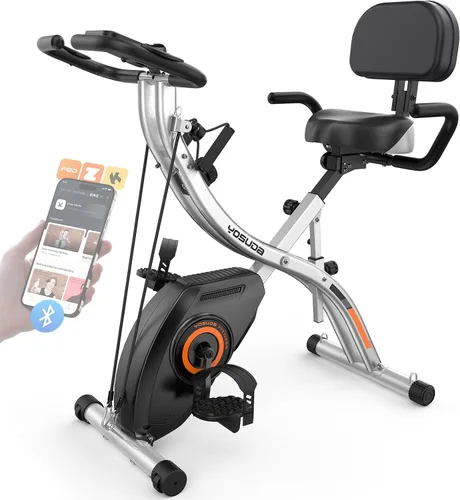 Vista 10 de YOSUDA Bicicleta plegable de ejercicio - Bicicleta fija plegable para entrenamiento en el hogar
