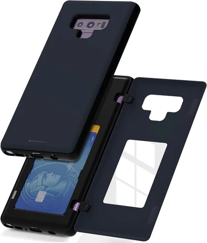 Vista 50 de GOOSPERY Parachoques magnético para puerta compatible con Galaxy Note 10, estuche tipo billetera con tarjetero, cierre automático por iman, funda