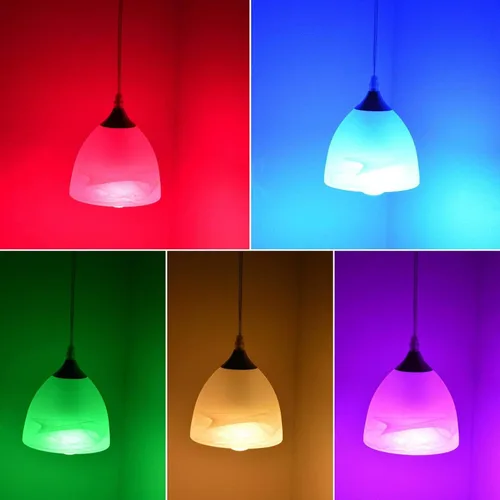 Vista 6 de Flux Paquete de inicio de bombilla inteligente Bluetooth, bombilla que cambia de color, luz de despertador amanecer, bombillas LED regulables, luz