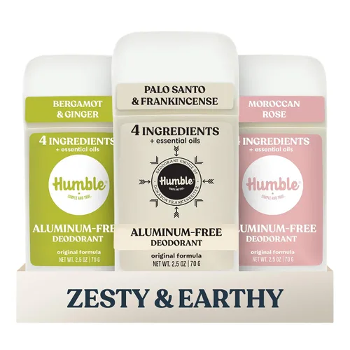 Vista 37 de Humble - Desodorante sin aluminio para mujeres y hombres, paquete variado, desodorante natural limpio y fresco en barra con aceites esenciales