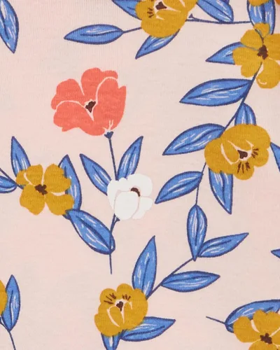 Vista 3 de Carter's Conjunto de chaleco de 3 piezas para bebé niña, Acolchado AzulFloral
