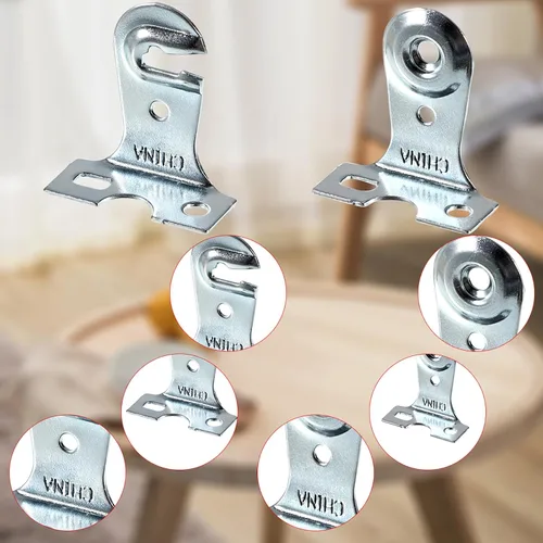 Vista 4 de Sumnacon 4 soportes de metal para persiana, 4 piezas de herrajes para persianas enrollables, montaje exterior con tornillos, soporte resistente