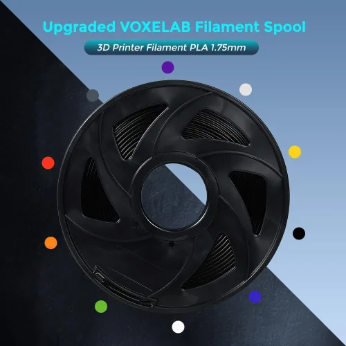 Vista 2 de Voxelab Filamento para impresora 3D, filamento PLA Pro (PLA+) de 0.069 pulgadas, precisión dimensional +/- 0.001 in, material de impresión 3D de 2.2