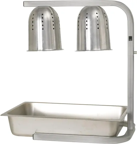 Vista 2 de Winco Bombilla profesional de pie libre lámpara de calor, doble, aluminio