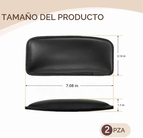 Vista 2 de 2 almohadillas de cojín de rodilla para consola central de automóvil, cojines de ajuste de pierna de rodilla, 7.0 x 3.1 pulgadas, impermeables