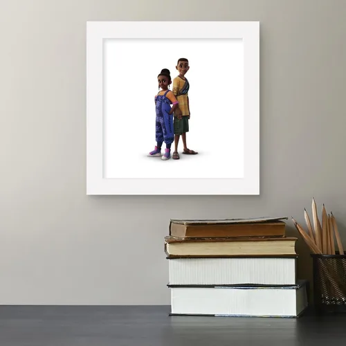 Vista 5 de Trends International Gallery Pops - Póster de pared, 12.00 x 12.00 pulgadas, versión de marco blanco Versión enmarcada en blanco