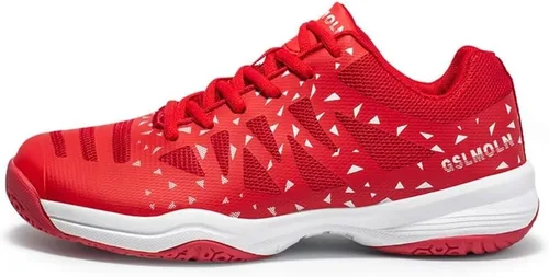 Vista 2 de Jakcuz Zapatos de tenis de bádminton para mujer, zapatos de pickleball, squash, voleibol, con cordones, para entrenamiento de cancha en interiores