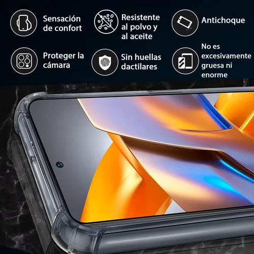 Vista 3 de USTIYA Funda para Xiaomi Poco M5s/Redmi Note 10s 4G/Redmi Note 10 4G Funda Transparente TPU Cuatro Esquinas Funda Protectora Transparente Suave