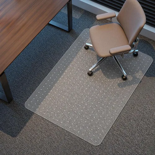 Vista 10 de Alfombrilla para Silla de Oficina Kuyal para Alfombra, 32x48 Transparente de Alta Resistencia, Protector Bajo Escritorio para Pisos Alfombrados