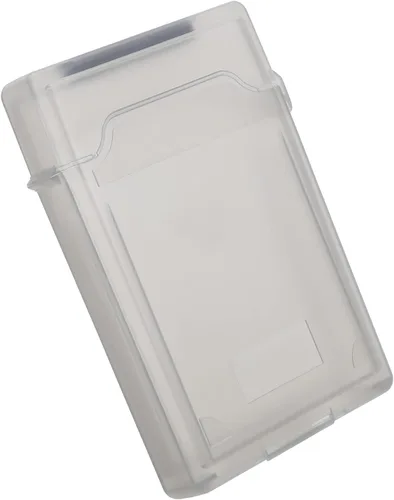 Vista 7 de Caja protectora de disco duro, 2.5 pulgadas HDD/SSD a prueba de golpes, antiestática, a prueba de polvo, transparente, verde, rojo, azul, blanco