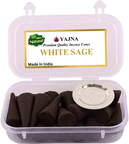 Vista 7 de Yajna Citronela 100% natural - Conos de incienso hechos a mano, sumergidos a mano, orgánicos, sin productos químicos para purificación, relajación