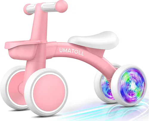 Vista 11 de Umatoll Juguetes de bicicleta de equilibrio para bebés de 1 año, asiento ajustable, regalos de cumpleaños para niños de 12 a 24 meses