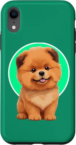 Vista 8 de iPhone 15 Lindo Happy Chow Puppy Dog Cartoon Dog to Fall in Love Case
