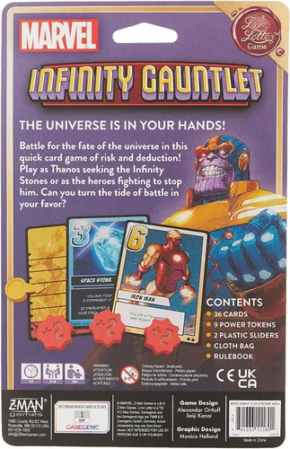 Vista 4 de Infinity Gauntlet: A Love Letter - Juego de cartas Save The Universe from Thanos! Juego de estrategia para niños y adultos ambientado en el universo