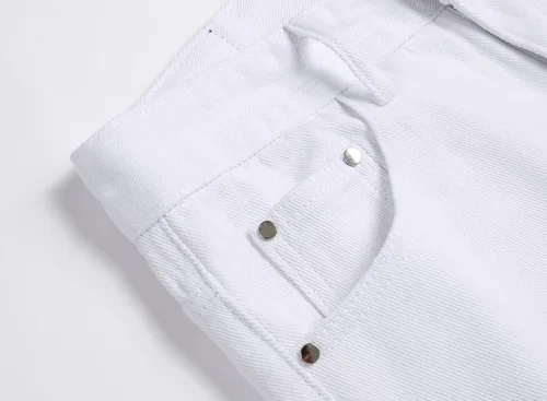Vista 6 de OIIIO Pantalón vaquero de pierna recta rasgados para hombre