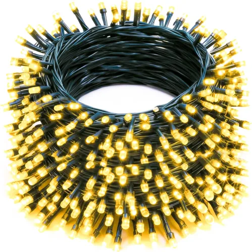 Vista 10 de Luces de Cadena de Navidad, 100 pies 300 Luces LED de Cadena Cable Verde con Temporizador 8 Modos, Decoración Impermeable Conectable para Interiores