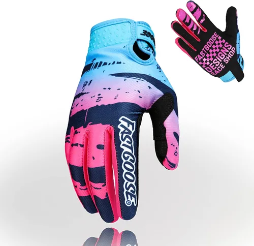 Vista 7 de Guantes de motocicleta transpirables y ligeros todoterreno para hombres y mujeres, ATV, BMX, MTB Racing