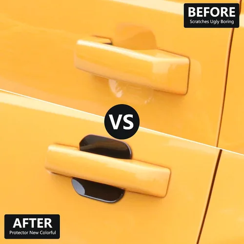 Vista 3 de Protector de arañazos para manija de puerta, cubierta de cuenco de puerta trasera, compatible con Ford Bronco 2021 2022 2023 2024 2025 Accesorios