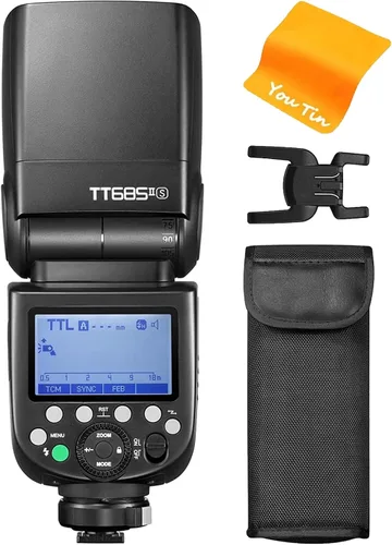 Vista 9 de Godox TT685II-F TT685IIF Flash de cámara, HSS 1/8000s 2.4G Wireless X, 0.1-2.6s Tiempo de reciclaje 330 Pops de potencia completa, TTL Flash