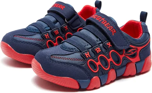 Vista 2 de Addshiny Boys Girls Lightweight Breathable Tennis Walking Sneakers Velcro Sport Athletic Trail Running Shoe for ToddlerLittleBig Kid