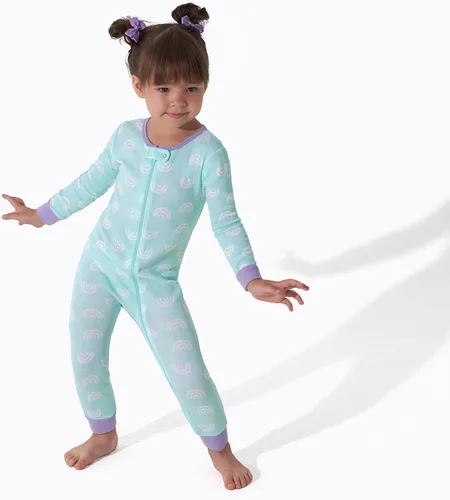 Vista 2 de Onesies Brand Pijama de algodón de una pieza de ajuste cómodo para niñas