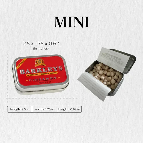 Vista 6 de Barkleys Mentas de aliento de canela, mini caramelo de canela, fuerte sabor a canela, menta fresca para fiestas, después de la cena, boda, uso