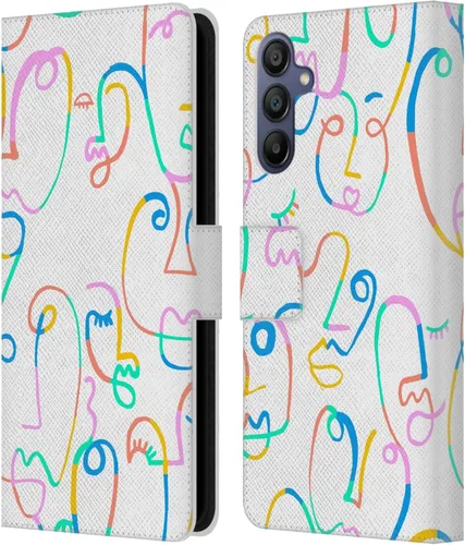 Vista 158 de Head Case Designs Officially Licensed Ninola Brushstrokes Multi Colorful Leather Wallet Case Compatible with Samsung Galaxy A07 4G