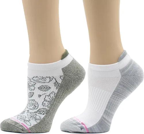 Vista 10 de Dr. Motion calcetines de compresión de corte bajo para mujer, 2 piezas
