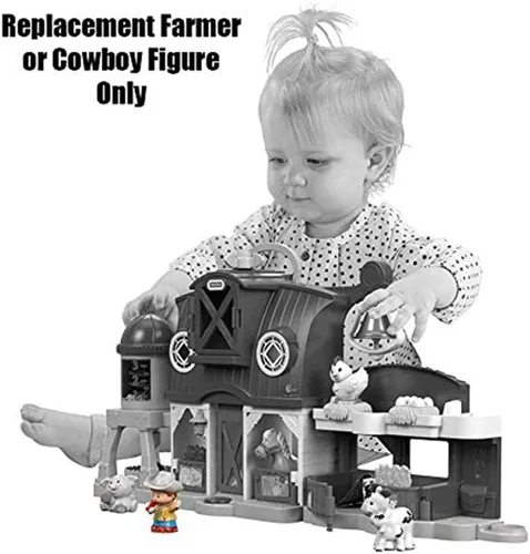 Vista 3 de Pieza de repuesto para Fisher-Price Little People Caring for Animals Farm - DWC31 y CHJ51 ~ Figura de repuesto de granjero y vaquero