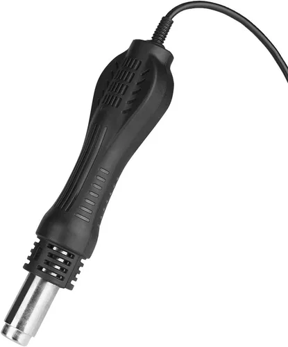 Vista 6 de Mango de pistola de soldadura, negro/plata Conductividad eléctrica Pistola de soldadura de aire caliente Pieza de mano para 858 858D 8858 8586 878