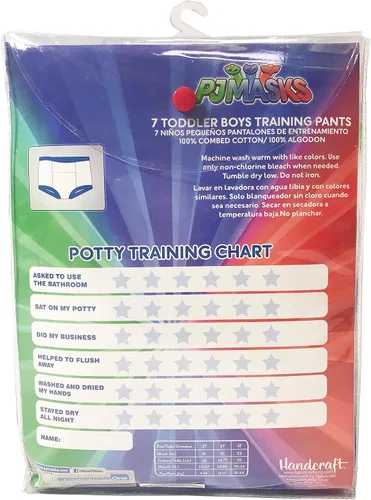 Vista 3 de PJ Masks Los pantalones de entrenamiento para niños pequeños incluyen tabla de seguimiento de éxito y calcomanías en tallas 2t, 3t y 4t